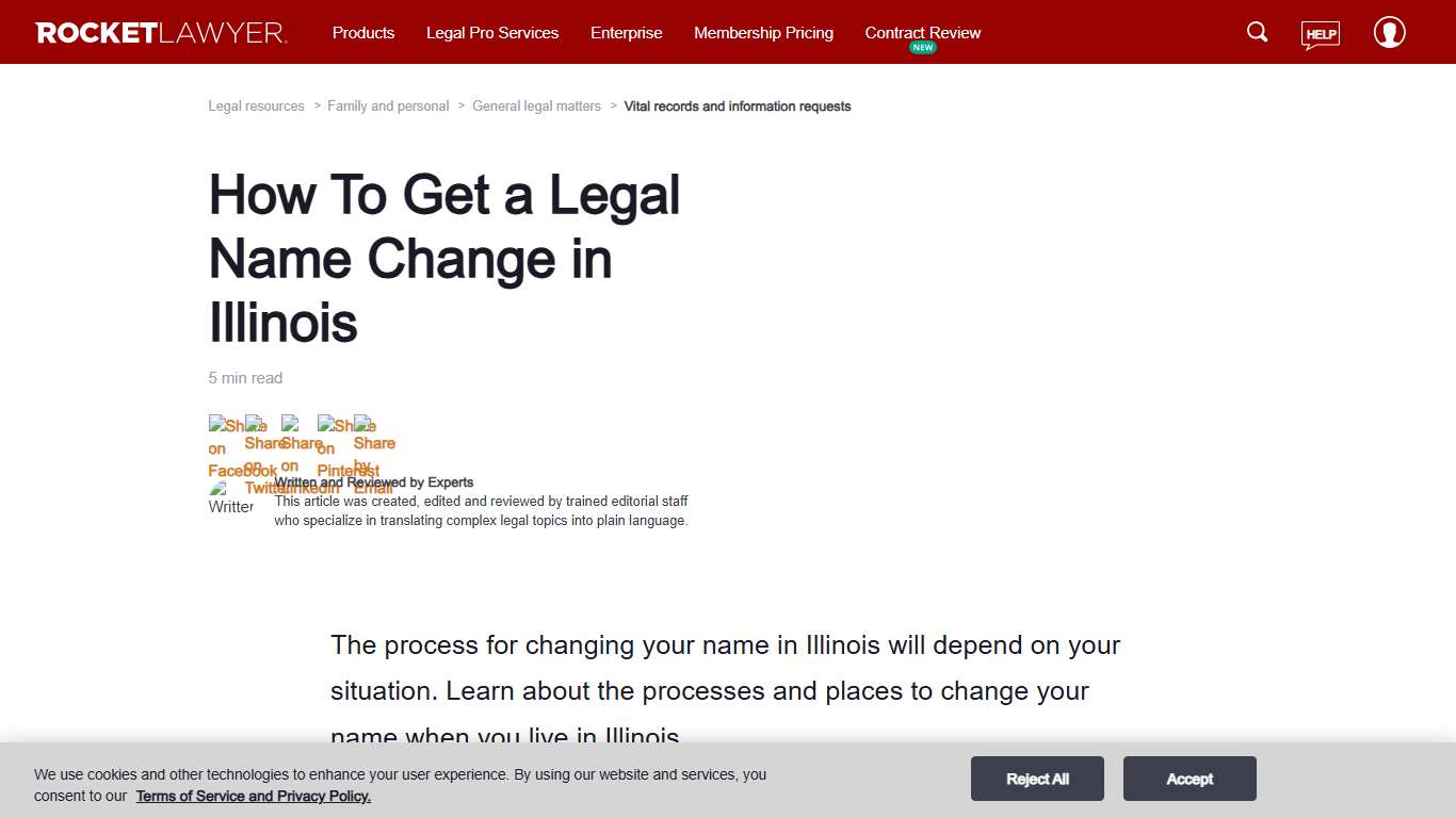 How To Legally Change Your Name in Illinois - Rocket Lawyer